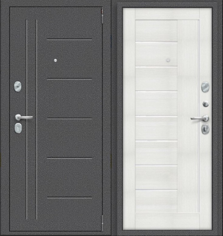 Входные двери Porta S 109.П29 Антик Серебро/Bianco Veralinga/Cappuccino VeralingaWenge Veralinga