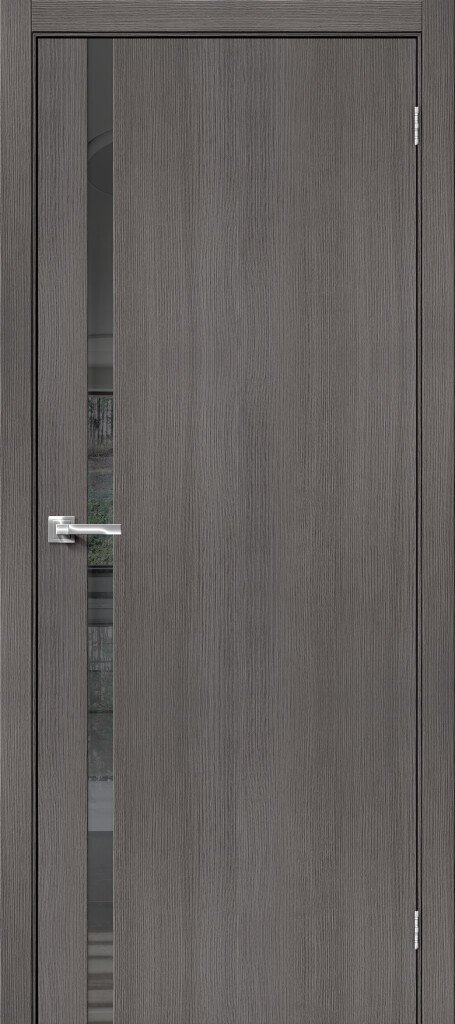 Межкомнатная дверь Браво-1.55 Grey Veralinga зеркало Mirox Grey