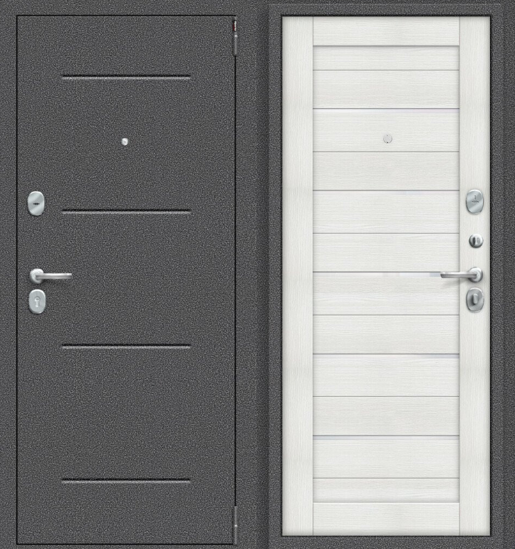 Входные двери Porta S 104.П22 Антик Серебро/Bianco Veralinga/Cappuccino Veralinga/Wenge Veralinga