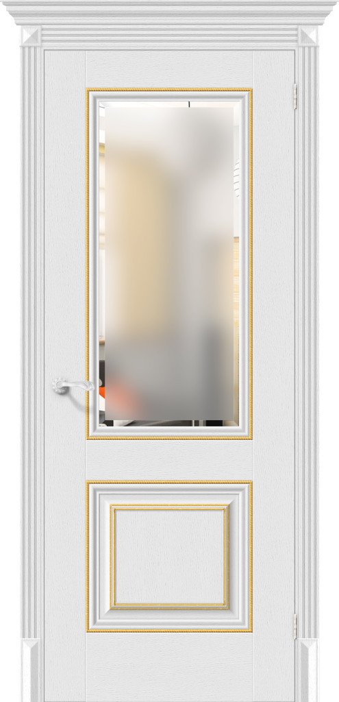 Межкомнатная дверь Классико-33G-27 Virgin стекло Magic Fog Facet