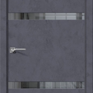 Межкомнатные двери Порта-55 4AF (6 расцветок) стекло Mirox Grey